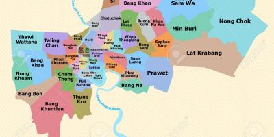 Mapa do distrito de banguecoque