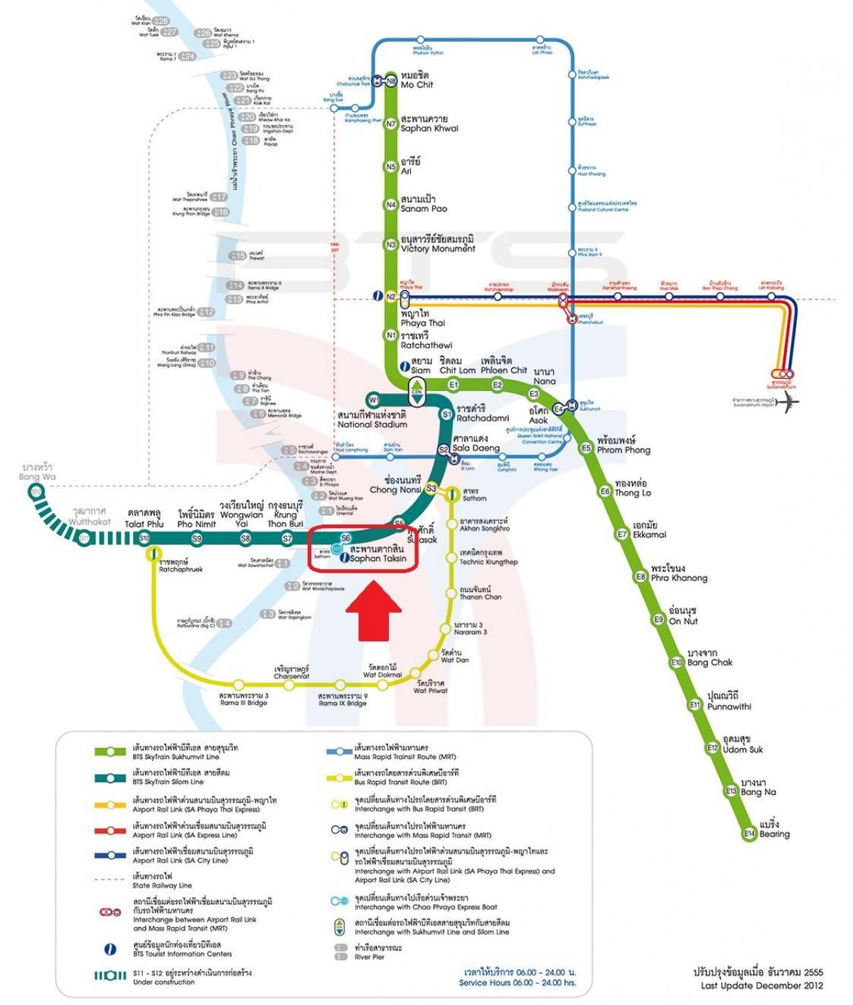 mapa da estação bts saphan taksin