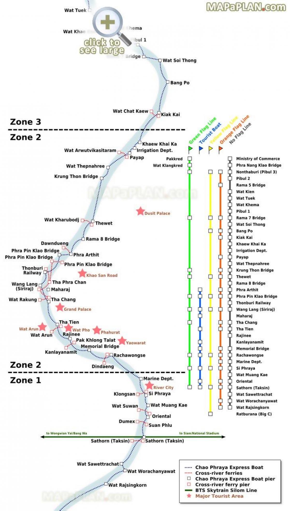 banguecoque, river ferry mapa