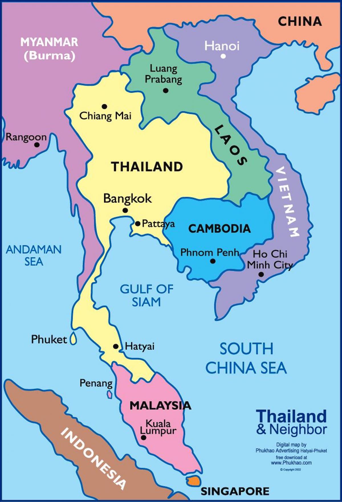 mapa de localização banguecoque