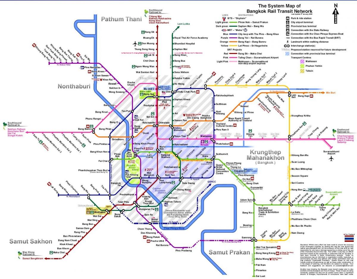 bangkok linha de trem mapa