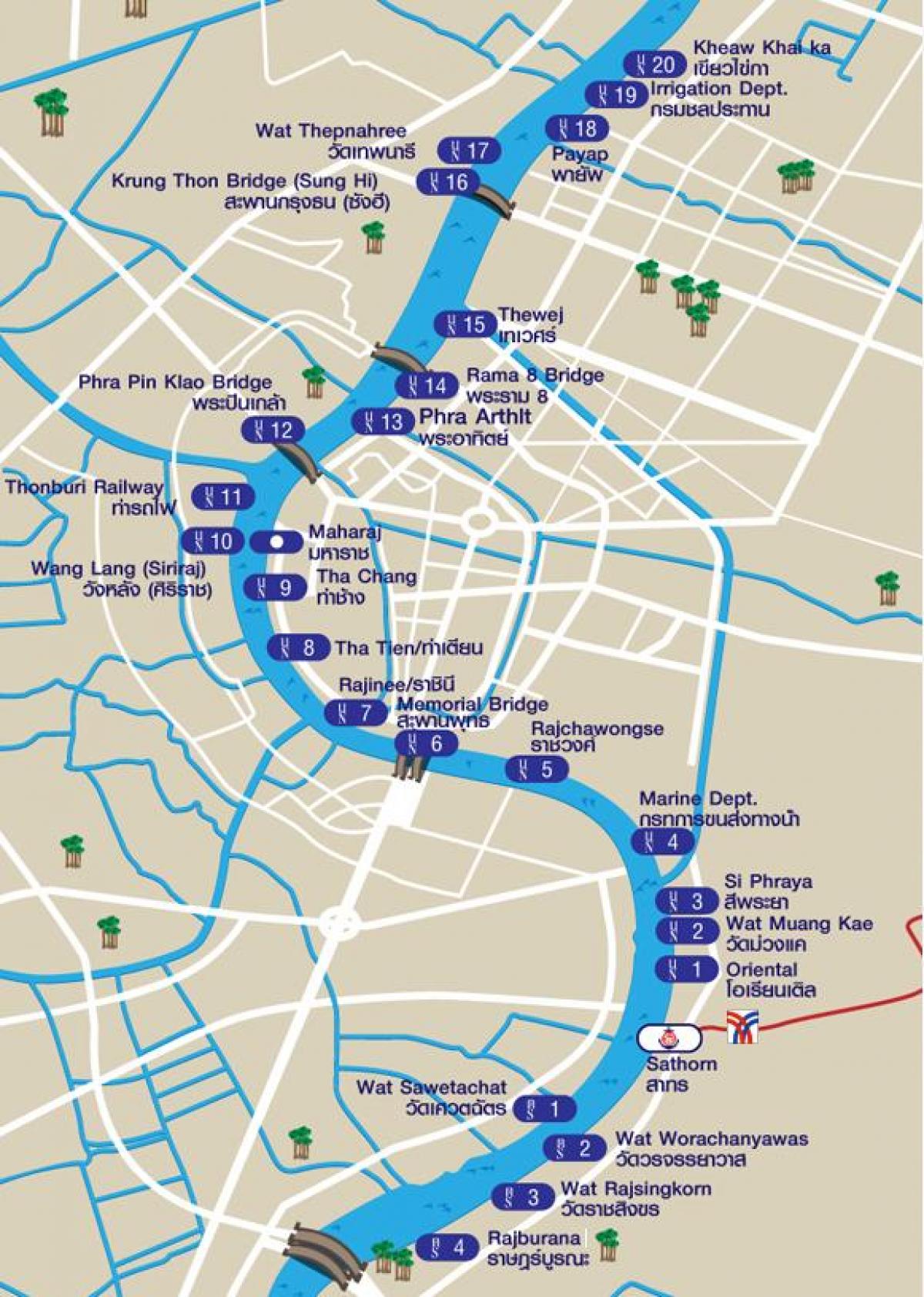 rio de táxi mapa de bancoc