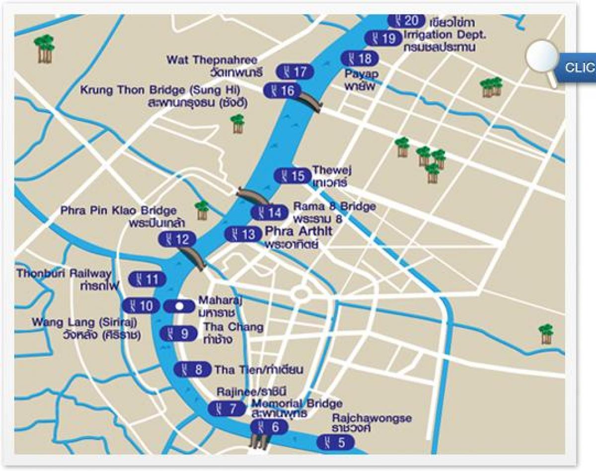 mapa de banguecoque, rio transportes