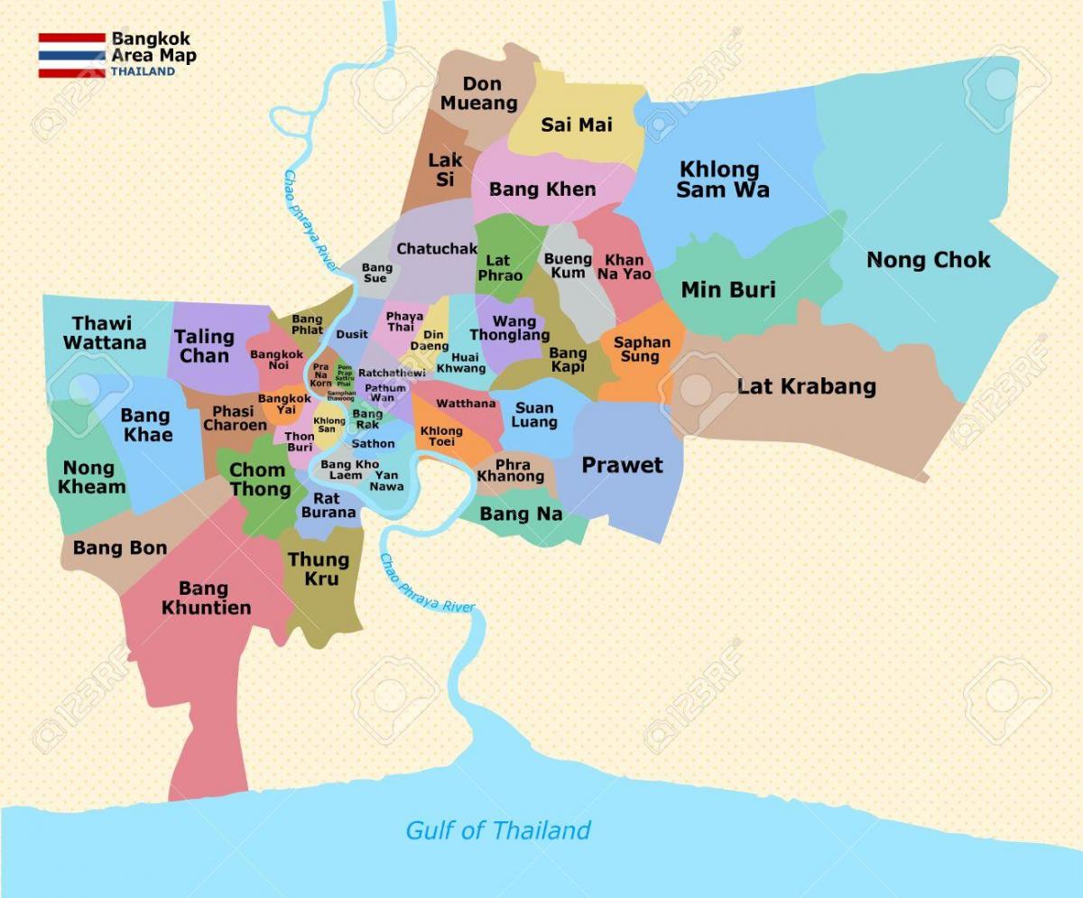 mapa do distrito de banguecoque