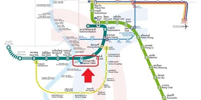 Mapa da estação bts saphan taksin