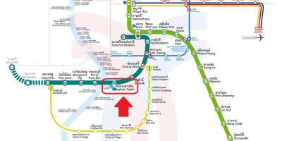 Mapa da estação bts saphan taksin