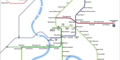 Bangkok ligação ferroviária mapa