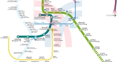Tailândia bangkok bts mapa