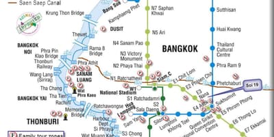 Transporte público em banguecoque mapa