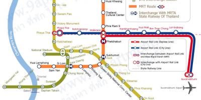 Estação de Mrt (metro bts de banguecoque mapa