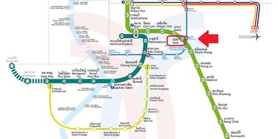 Estação Asok bts mapa
