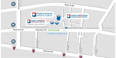 Mapa do hospital de bangkok