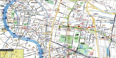Bangkok mapa turístico inglês