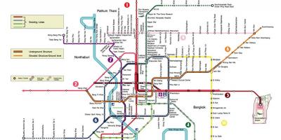 Bangkok estação de metro mapa