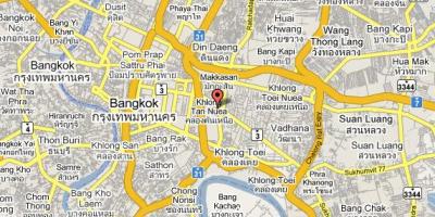 Mapa da área de sukhumvit em banguecoque